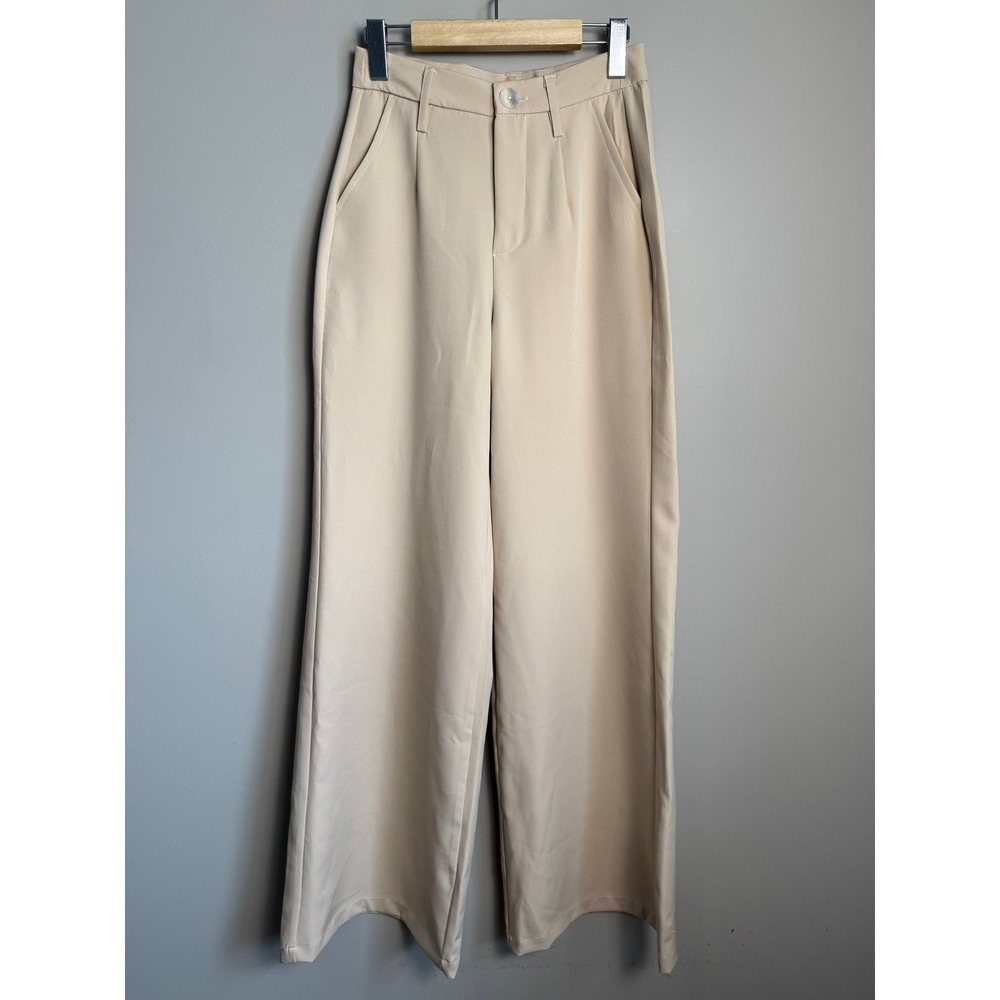 Streetwear Society Wide Leg High Waisted Trousers XS Minimalist Office Chic